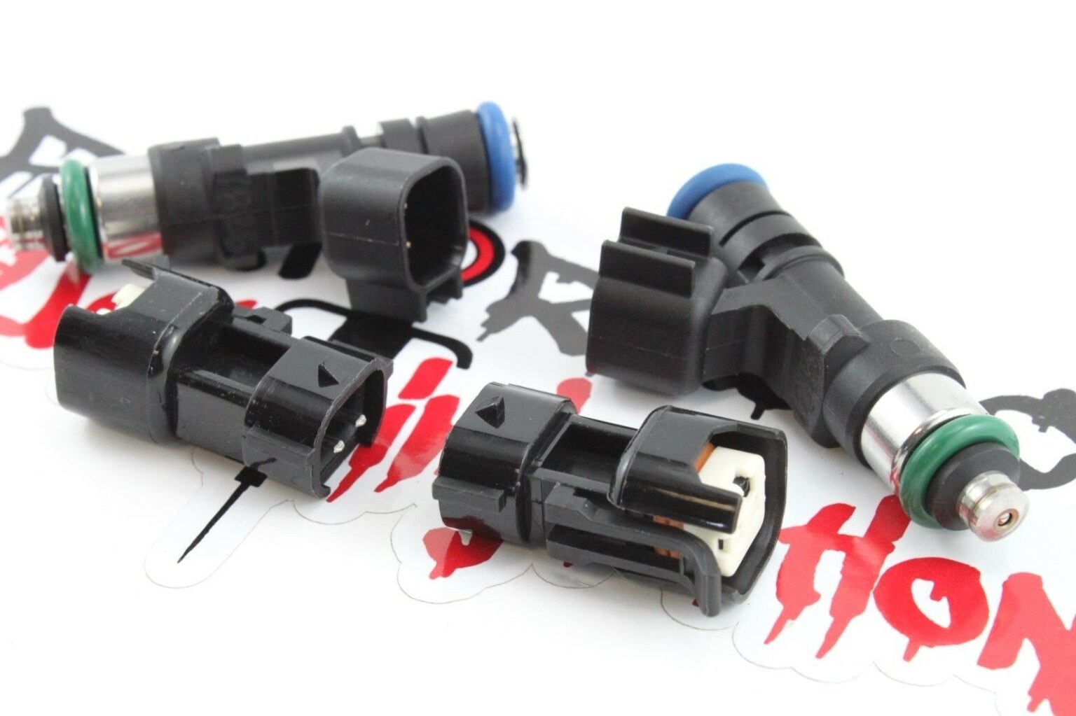 2 NEW 1000cc BOSCH Fuel Injectors Fits 93+ RX7 w/ CJM SECONDARY Fuel rail 48mm Performance