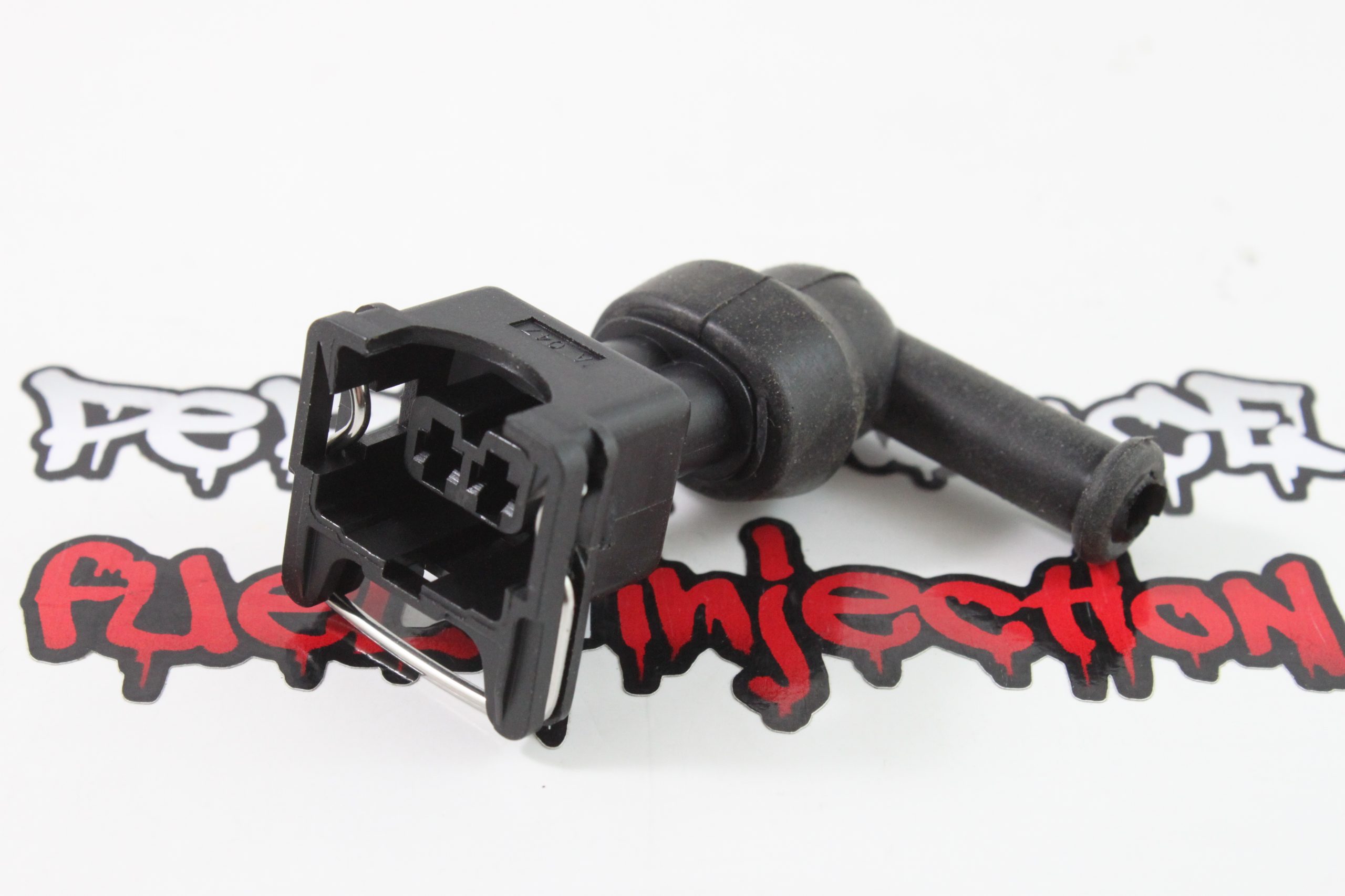 EV1 / Jetronic Fuel Injector Connector with 90* silicone boot - Pins & seals style - Image 6